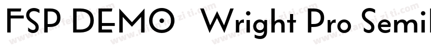 FSP DEMO   Wright Pro SemiBold字体转换